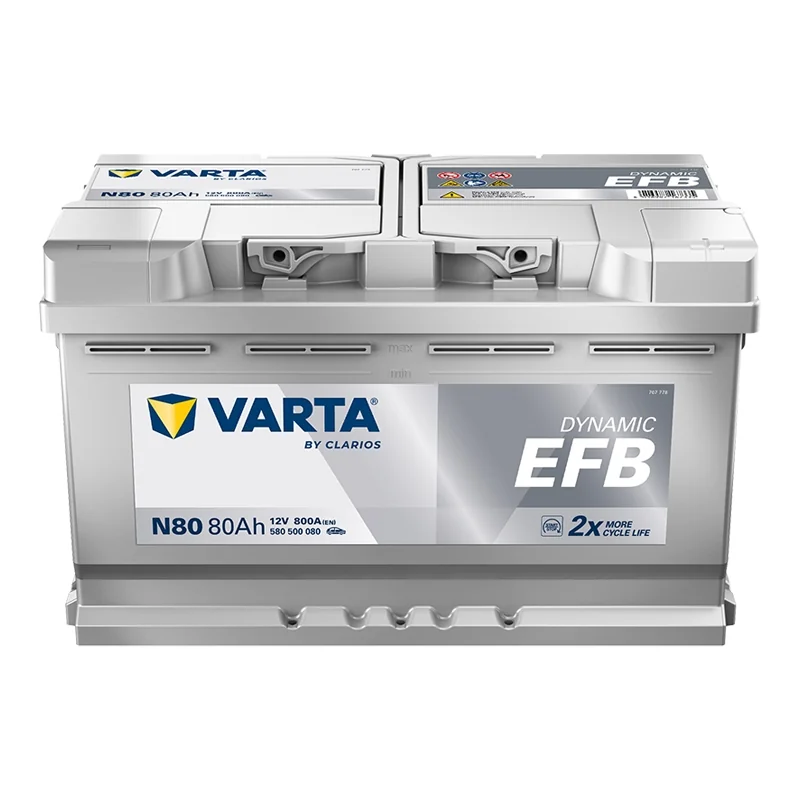 Nouvelle batterie Varta N80 Start Stop EFB 80Ah
