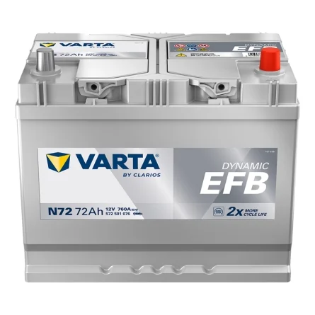 Nouvelle batterie Varta N72 Start Stop EFB 72Ah