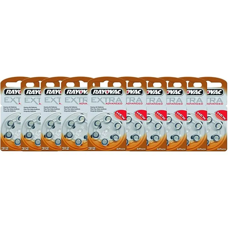 Piles pour appareils auditifs everActive ULTRASONIC 312 boîte (60 pièces)