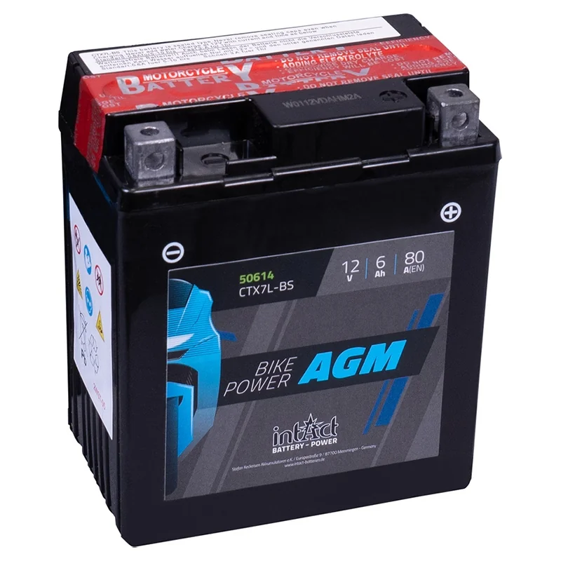 Batterie IntAct AGM CTX7L-BS 6Ah 80A