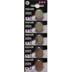 Piles Boutons au Lithium Maxell CR2032 (5 Unités)