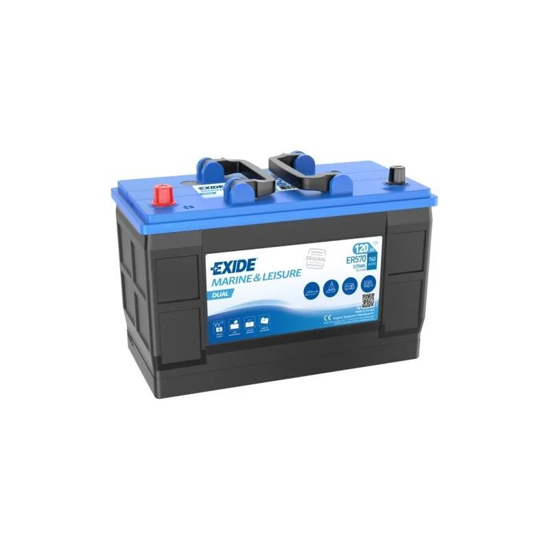 Batterie Exide ER570 12V 120Ah 760A – Double usage démarrage et service