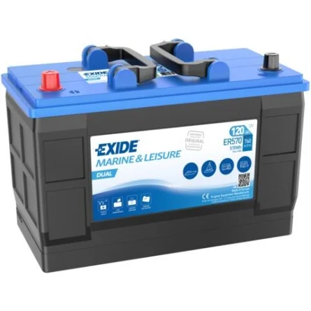 Batterie Exide ER570 12V 120Ah 760A – Double usage démarrage et service