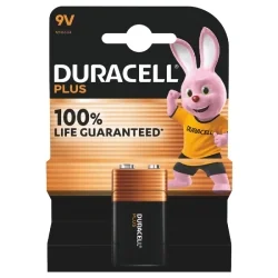 Piles Alcalines Duracell 9V 6LR61 Plus Power (1 Unité)