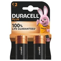Piles Alcalines Duracell C LR14 MN1400 Plus Power (2 Unités)