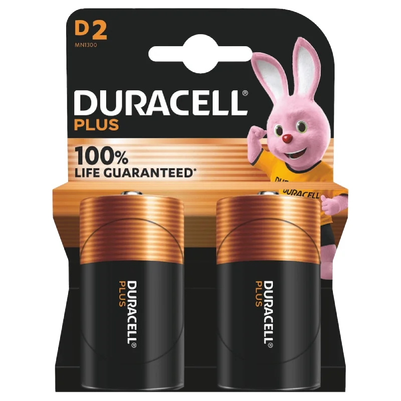 Piles Alcalines Duracell D LR20 MN1300 Plus Power (2 Unités)