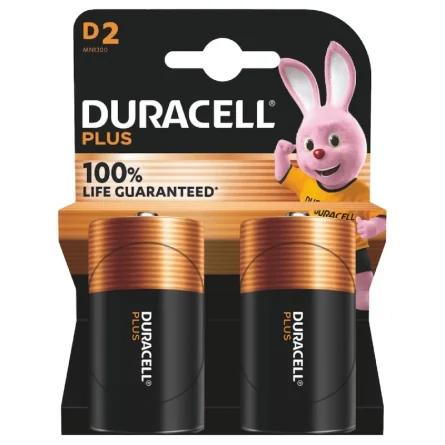Piles Alcalines Duracell D LR20 MN1300 Plus Power (2 Unités)