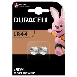 Piles Bouton Alcalines Duracell LR44 (2 Unités)