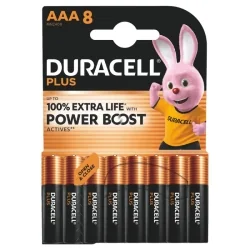 Piles Alcalines Duracell AAA LR03 MN2400 Plus Power (8 Unités)