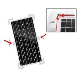 Kit ABS pour panneau solaire avec supports d’angle et passe-câbles