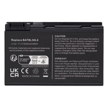 Batterie d'ordinateur portable pour ACER BATBL50L4 BATBL50L6 BATBL50L8 BATBL50L8H BATCL50L4 11.1V