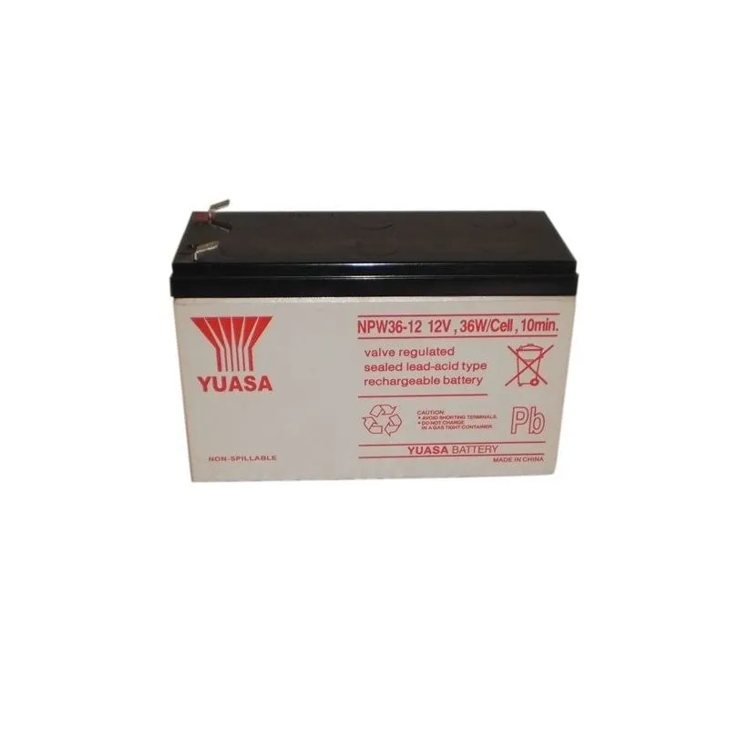 Batterie au Plomb-Acide AGM 12V 7Ah 36W YUASA NPW36-12