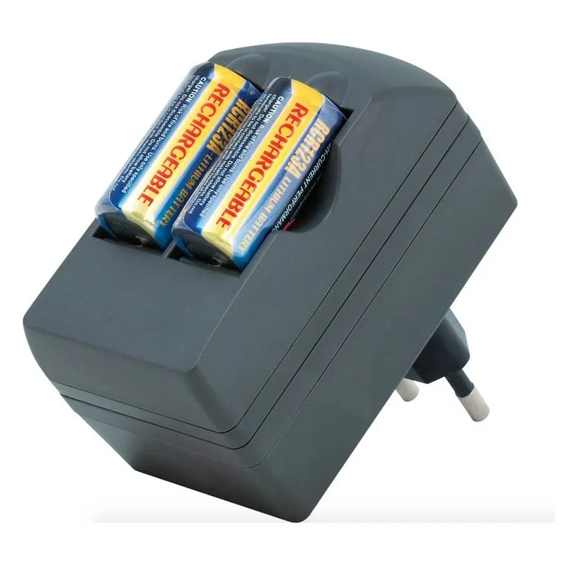 Chargeur + Batteries rechargeables Piles CR123 Lithium Rechargeable