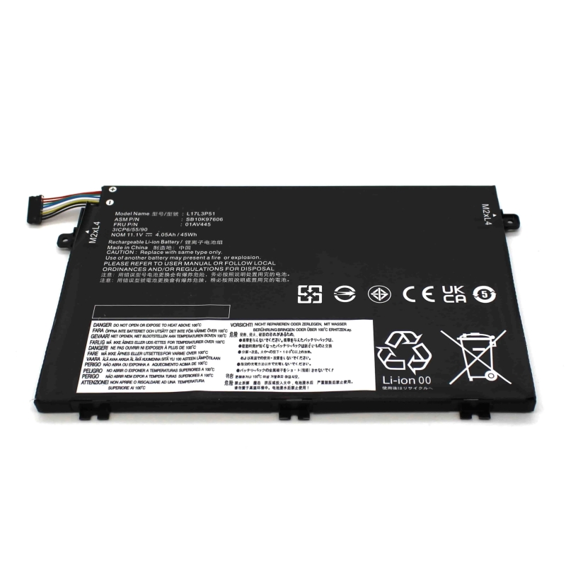 Batterie d'ordinateur portable pour LENOVO THINKPAD E480 E490 E580 E590 L17C3P51 L17L3P51