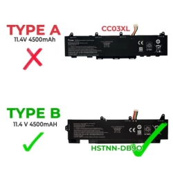 Batterie d'ordinateur portable pour HP ELITEBOOK 830 G7 835 G7 840 G7 850 G7 855 G7 CC03XL