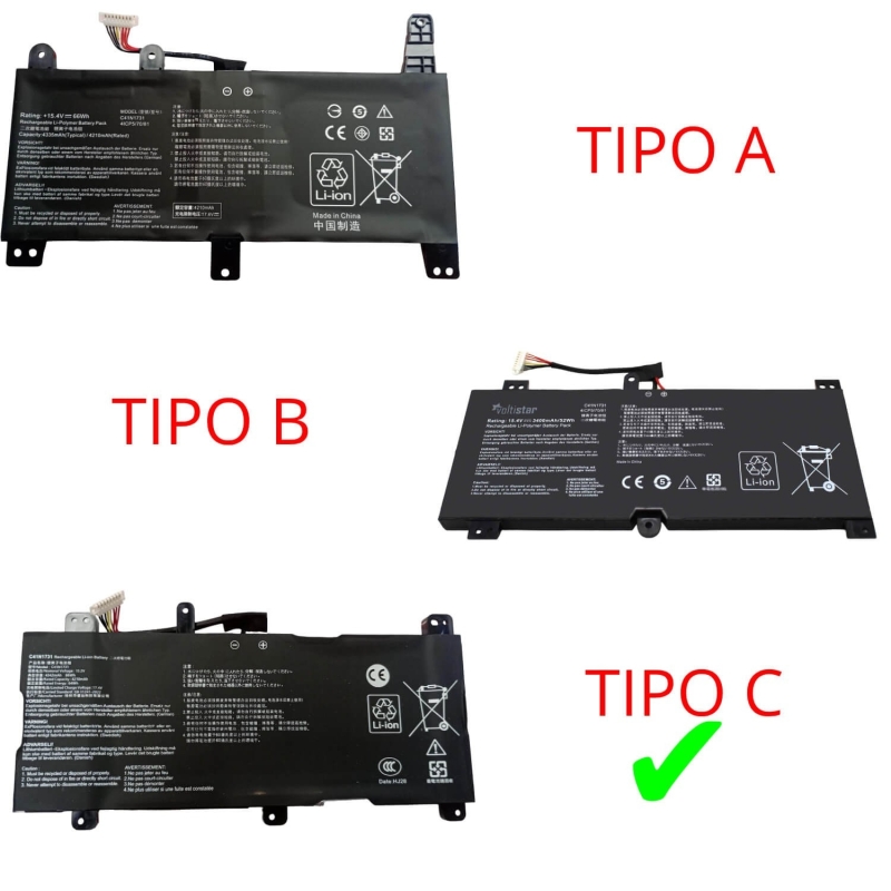 Batterie d'ordinateur portable ASUS ROG STRIX C41N1731 TYPE-C