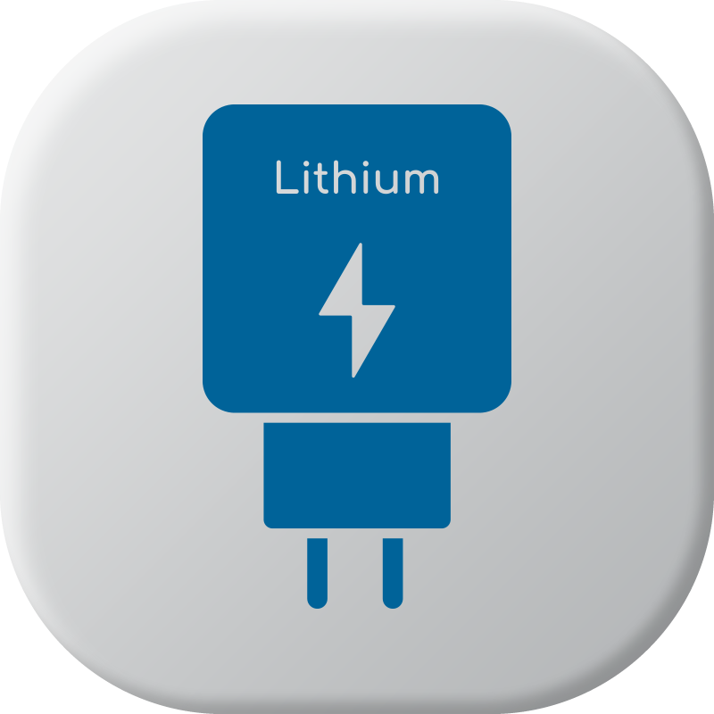Piles lithium de chargeurs