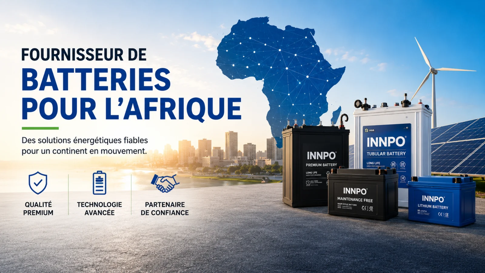 Fournisseur de batteries pour l’Afrique francophone - INNPO